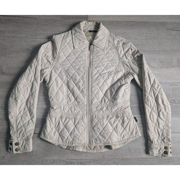 Barbour Women's Jacket Lambourn Quilted Tan Fitted Sz 6 US - Picture 1 of 9